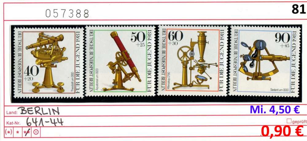 Berlin 1981 - Michel 641-644 - Yvert ? -** neuf mnh - 