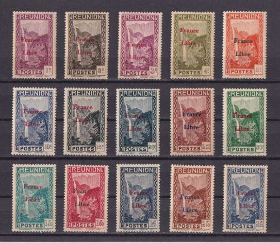 REUNION   Y/T  n° 218/232    neuf **/*   1943