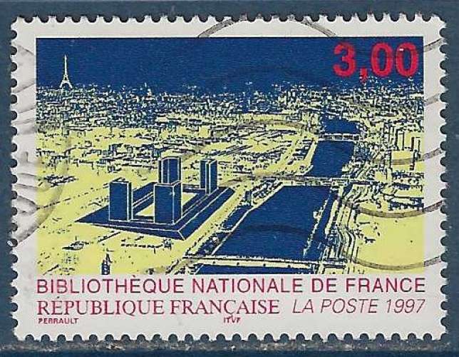 N°3041 Bibliothèque Nationale de France oblitéré