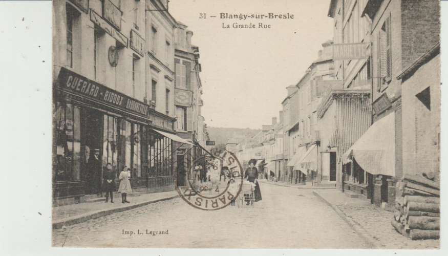 CPA BLANGY-SUR-BRESLE (76) LA GRANDE RUE - ANIMEE