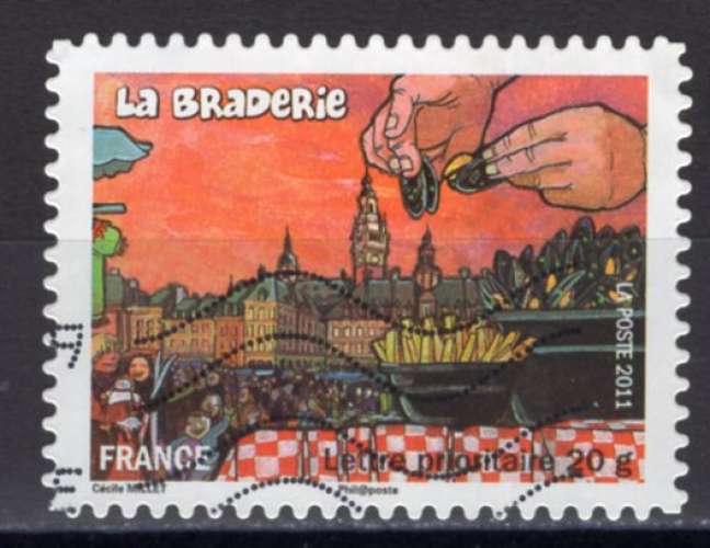 FRANCE - Timbre autoadhésif n°568 oblitéré