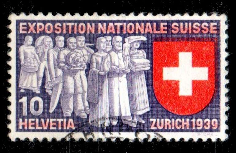 Suisse Yvert N°0320 Oblitéré 1939 Exposition nationale