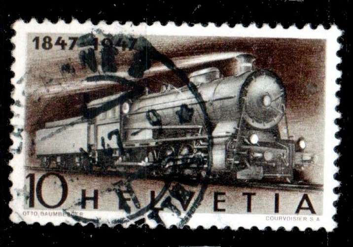 Suisse Yvert N°0442 Oblitéré 1947 Locomotive à vapeur