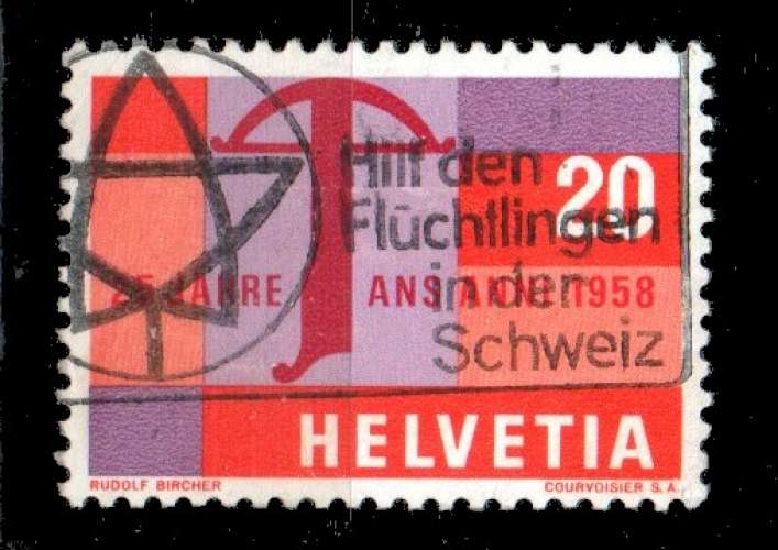Suisse Yvert N°0604 Oblitéré 1958 Anniversaire