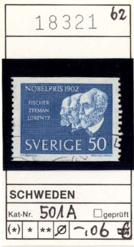 Suède 1962 - Michel 501 A - oo oblit. -  Suède 1962 - Michel 501 A - oo oblit. -