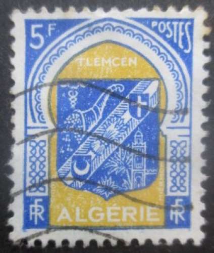 ALGERIE N°337C Armoirie de Tlemcem oblitéré