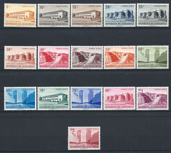 Venezuela PA N°590/605** (MNH) 1956 - Sites et Monuments