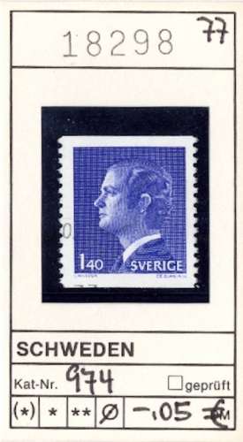 Suède 1977 - Michel 974 - oo oblit. - 