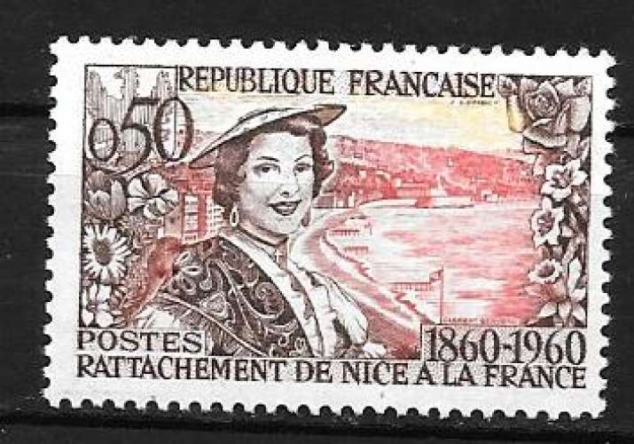 Année 1960 : Y. & T. N° 1247 ** Niçoise