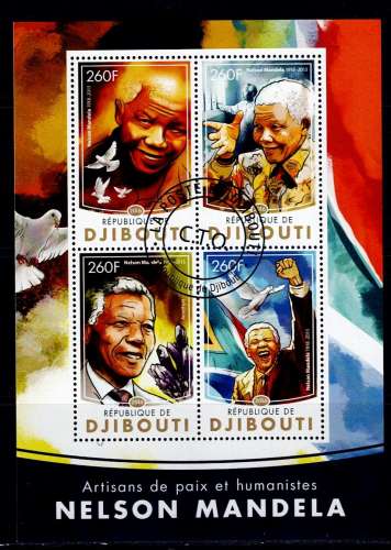 RÉPUBLIQUE DE DJIBOUTI 2013 - BLOC YT 979 80 81 82 OBLITÉRÉ