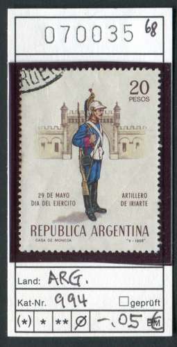 Argentine 1968 - Michel 994 - oo oblit. - 