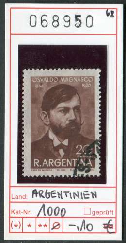 Argentine 1968 - Michel 1000 - oo oblit. - 
