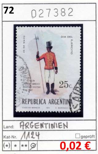 Argentine 1972 - Michel 1124 - oo oblit. - 