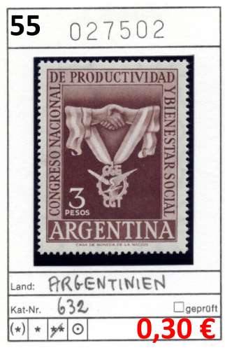 Argentine 1955 - Michel 632 - ** neuf mnh