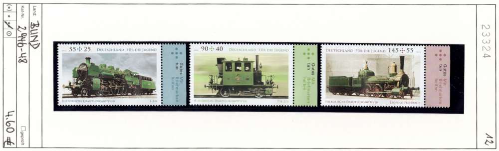 RFA 2012 - Allemagne 2012 - Michel 2946-2948 - ** neuf mnh