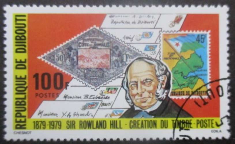 DJIBOUTI N°500 Rowland Hill oblitéré 