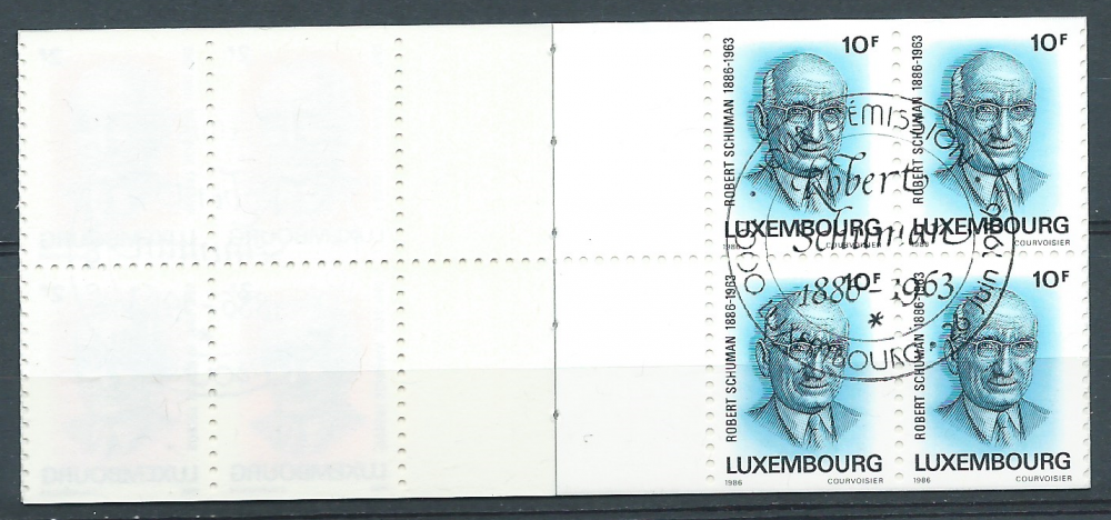 LUXEMBOURG-OBL-1986-YT N°CARNET N°6-Robert Schumann