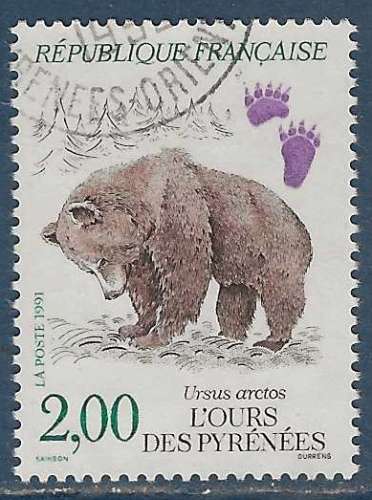 N°2721 Ours des Pyrénées oblitéré