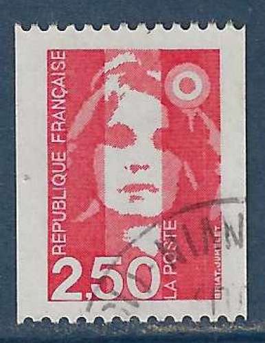 N°2719 Marianne de Briat roulette 2,50F rouge oblitéré