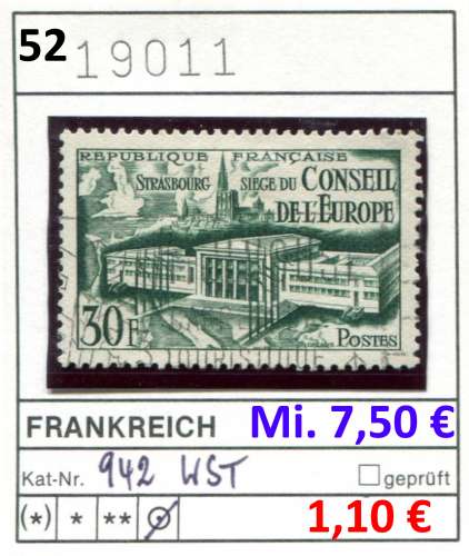 France 1952 - Michel 942 - Yvert  - oo oblit