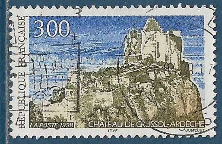 N°3169 Château de Crussol oblitéré