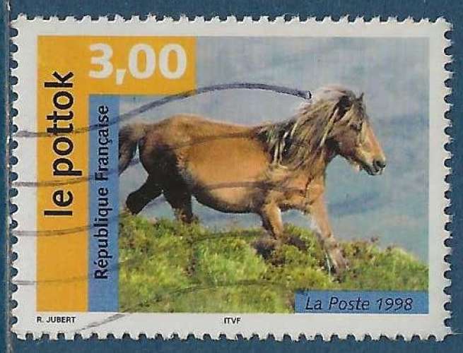 N°3184 Cheval - le pottock oblitéré