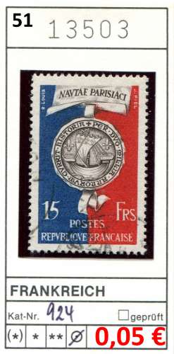 France 1951 - Michel 924 - Yvert  - oo oblit