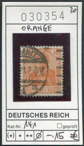 Empire allemand 1920 - Michel 141 -  oo oblit. - 