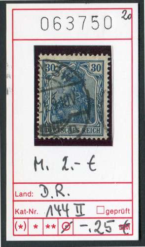 Empire allemand 1920 - Michel 144 II -  oo oblit. - 