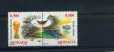 MONACO 2539 2540 sport football coupe du Monde se tenant 2006 neufs ** luxe prix de la poste 1.8  