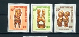 Polynésie 227 229 1/4 de cote 1985 art polynésien tikis neufs ** TB MNH COTE 3.4 