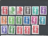 FRANCE mariannes 2614 à 2630 oblitérés rond