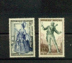France  956 957 Théâtre figaro Célimène 25 % 1953 neuf** TB MNH SIN CHARNELA cote 0.8 
