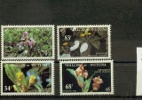 Wallis et Futuna 286 289 1982 orchidées rubiacées gomme tropineuf ** TB MNH sin charnela cote 9.5 