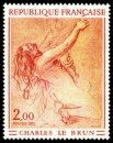 France 1742 1/4 de cote le brun femme à genoux 1973 neuf ** TB MNH sin charnela cote 1.5