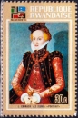 miniature Rwanda 1973 Ibra Exposition philatélique - Portrait d'une femme de Lucas Cranach le Jeune - Y&T 528 