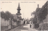 CPA VIEUX MOULIN (60) LA RUE DE L'EGLISE - ANIMEE