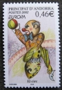 Andorre 569 2002 europa le cirque neuf ** luxe MNH SIN CHARNELA prix de la poste 0.46