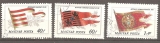 miniature Hongrie 1981 YT 2754-2756 Obl Drapeaux Arpadiens Famille Hunyadi Gabor Bethlen