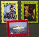 miniature Polynésie 428 430 1993 la pêche  hauturière  neufs**TB MNH faciale 2 euros