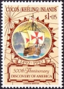 Cocos (Keeling) 1992 500e anniversaire de la découverte de l'Amérique par Christophe Colomb
