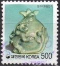 2271 - Y&T n° 1706 - oblitéré - Compte gouttes en céramique - singe - 1995 - Corée du sud