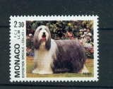 MONACO 1715 1/4 de cote FAUNE CHIEN collie Bearded 1990 neufs ** luxe MNH SIN CHARNELA cote 2.5 