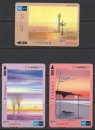 3 TELECARTES  ART JAPONAIS série voyages