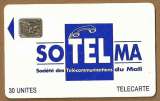 Télécarte - Phonecard - Mali - SoTelMa - 30 unités - Puce Schlumberger SC5 .