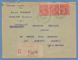CHARENTE CHALAIS Obl type A / N° 199 LR 1931 verso THOUARS-GARE