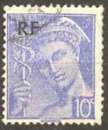6201 - Y&T n° 657 - oblitéré - Type Mercure de 1942 surchargé - 1944