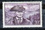 Andorre 135 136 1948 viguier neuf avec trace de charnière* TB MH con charnela cote 4