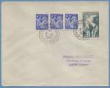 BT Exposition Provinces F.N.C.P.G. Paris 9 / 4 / 1949 / N° 761 + 656 voy. TB Iris Colombe