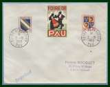BT Foire Exposition Pau 2 / 10 / 1953  / N° 953 + 954 voy. TB  Blason Vignette Pau